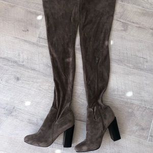 Jeffrey Campbell grey suede thigh highs never worn